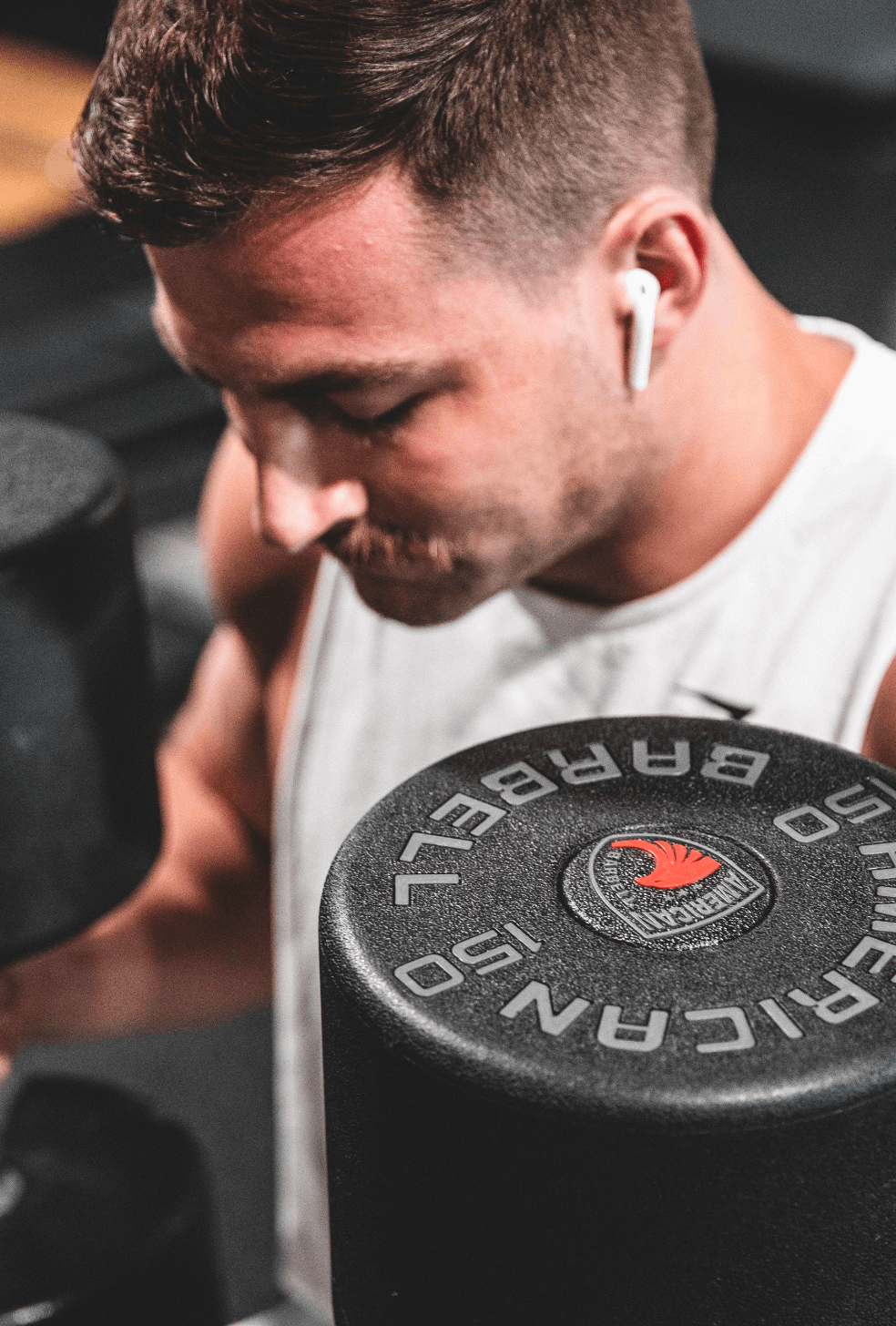 Man lifting weights